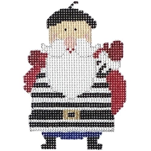 Paris Santa with Stitch Guide Painted Canvas The Princess & Me