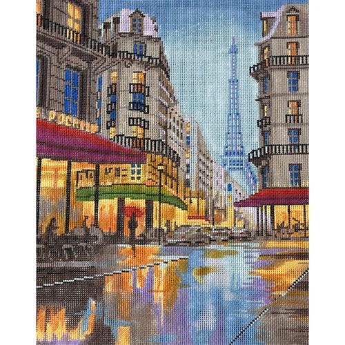 Paris Street Scene Painted Canvas The Meredith Collection - 1
