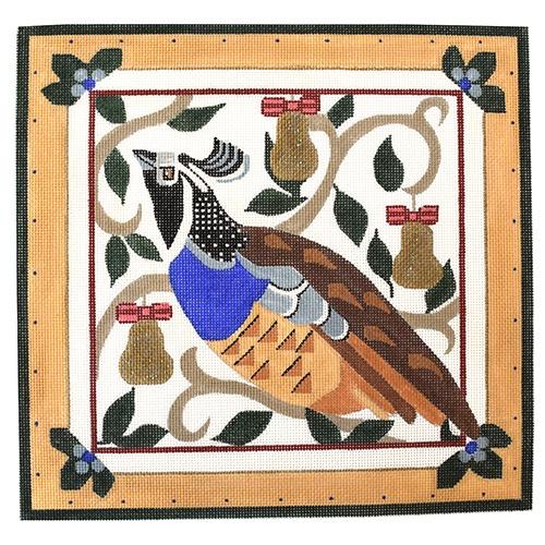 Partridge in a Pear Tree Painted Canvas Melissa Prince Designs - 1