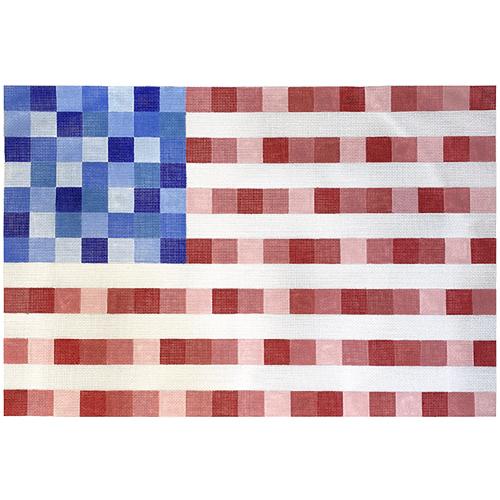 Patchwork of Peace Flag on 13 Painted Canvas Vallerie Needlepoint Gallery - 1