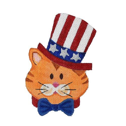 Patriotic Cat Painted Canvas Pepperberry Designs - 1