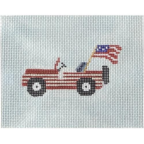 Patriotic Jeep Box Insert Painted Canvas Vallerie Needlepoint Gallery