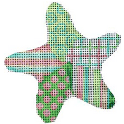 Pattern Patch Starfish Ornament Painted Canvas Associated Talents - 1
