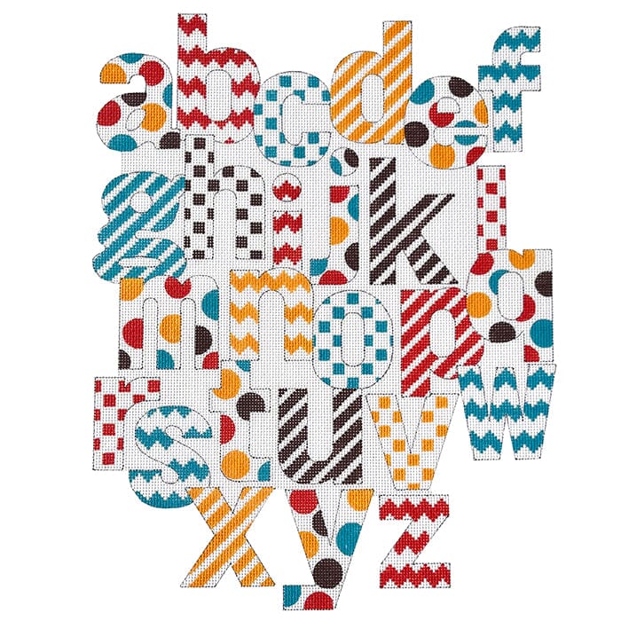 Patterned Alphabet Painted Canvas Alice Peterson Company