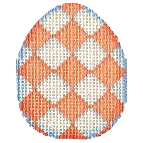 Peach Harlequin Mini Egg Painted Canvas Associated Talents - 1