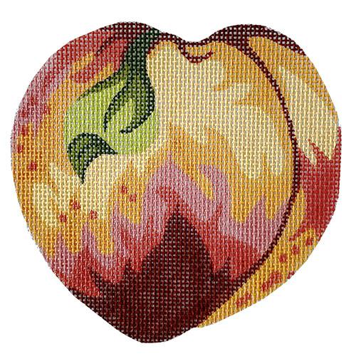 Peach Ornament Painted Canvas The Colonial Needle Company - 1