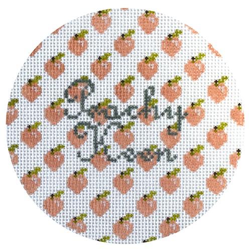 Peachy Keen Painted Canvas The Plum Stitchery - 1