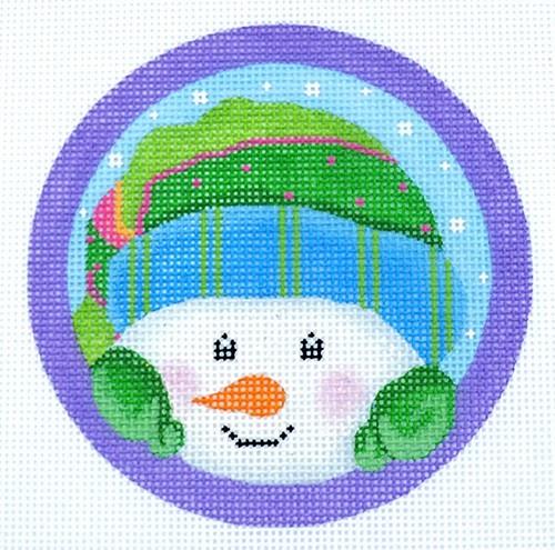 Peeking Snowman Painted Canvas Pepperberry Designs - 1