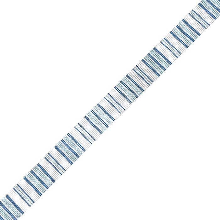 Pencil Stripe Belt Blues Painted Canvas Little Stitches Needleworks - 1