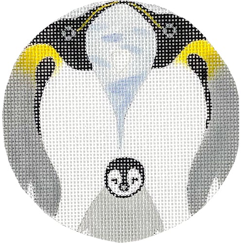 Penguin Family Ornament Painted Canvas Vallerie Needlepoint Gallery