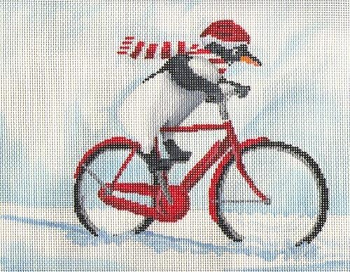 Penguin Out for a Ride Painted Canvas Scott Church Creative