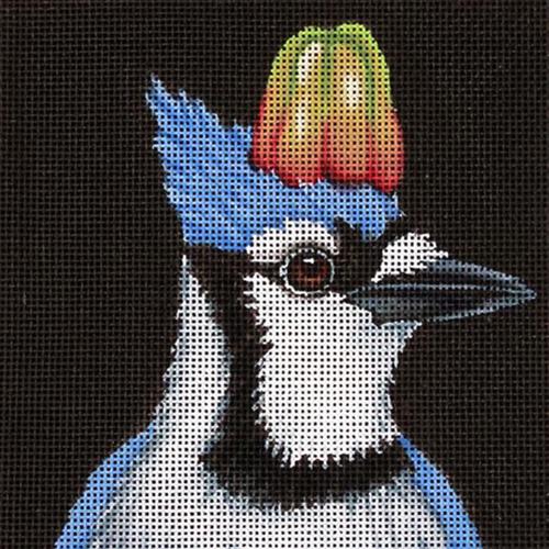 Pepper Blue Jay Painted Canvas Melissa Shirley Designs - 1