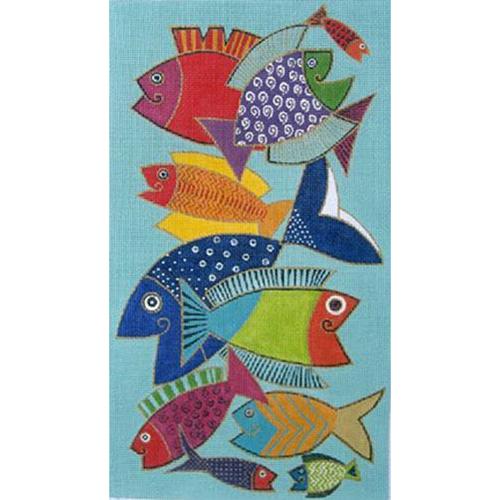 Pescado Painted Canvas Laurel Burch - 1