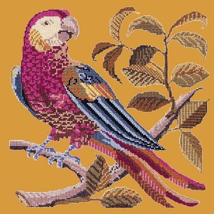 Pete the Parrot Needlepoint Kit Kits Elizabeth Bradley Design Yellow