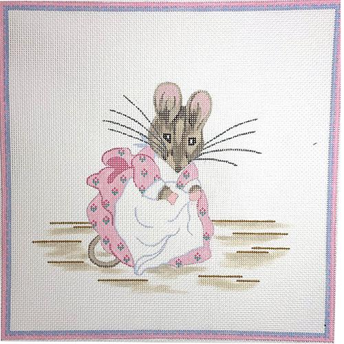 Peter Rabbit Hunka Munka Mouse Pillow Painted Canvas Kate Dickerson Needlepoint Collections - 1