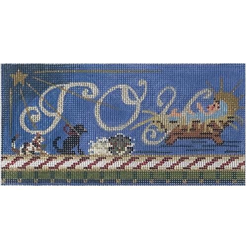 Petite Joy Nativity with Pets Painted Canvas The Colonial Needle Company - 1