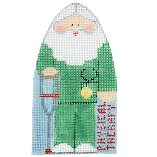 Physical Therapist Santa Painted Canvas Kathy Schenkel Designs - 1