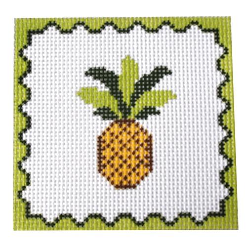 Pineapple Coaster Painted Canvas J. Child Designs