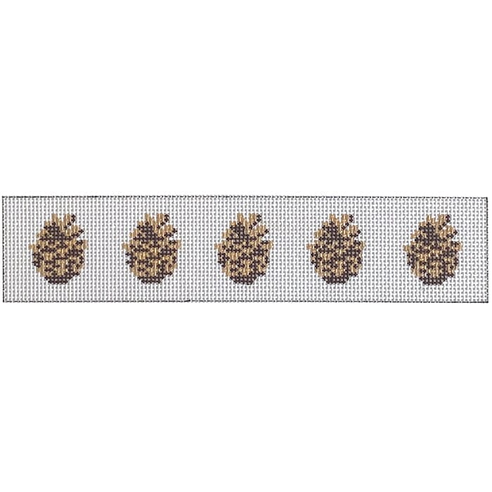Pinecone Keychain Painted Canvas Alice & Blue - 1