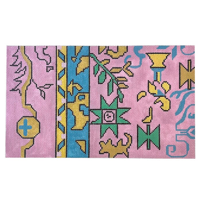 Pink Aztec Pattern Painted Canvas Colors of Praise - 1