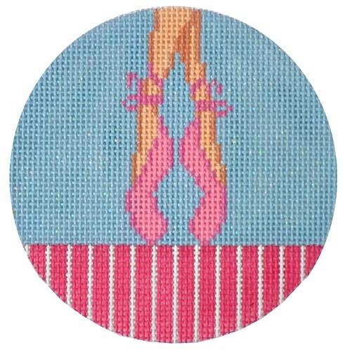 Pink Ballet Shoes Painted Canvas The Meredith Collection - 1