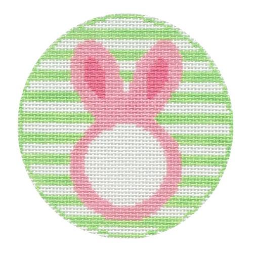 Pink Bunny Painted Canvas Rachel Donley