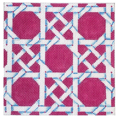 Pink Caning Square Painted Canvas Associated Talents - 1