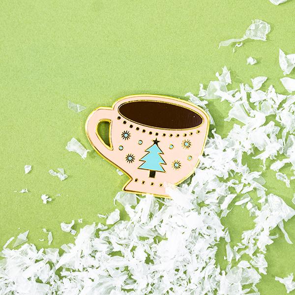 Pink Coffee Mug Needleminder Accessories Stitch Rock Designs - 1