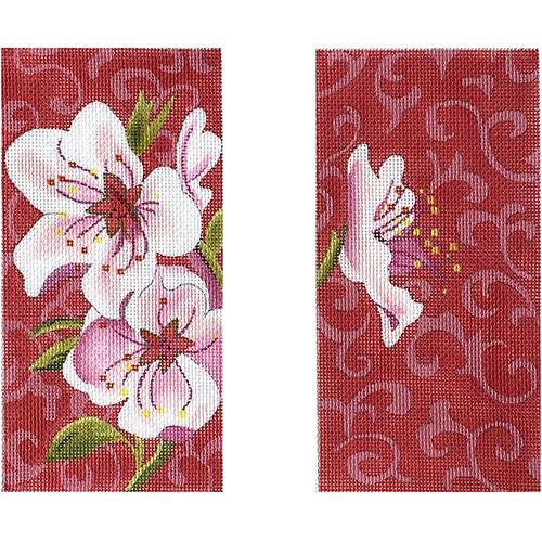 Pink Floral Eyeglass Case Painted Canvas Colors of Praise - 1