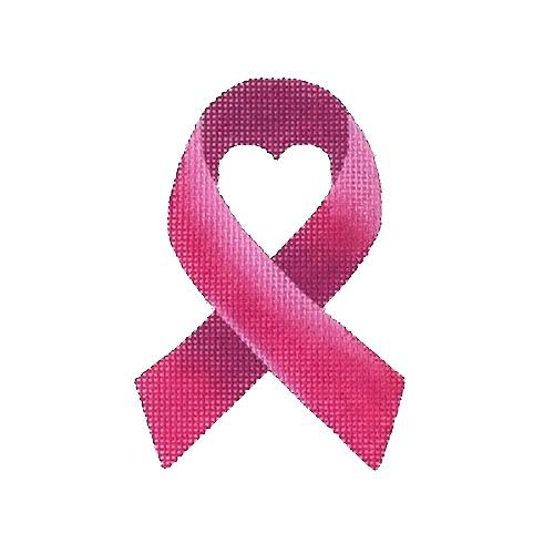 Pink Heart Ribbon Painted Canvas Pepperberry Designs - 1