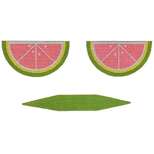 Pink Lime Purse Painted Canvas Rachel Donley - 1