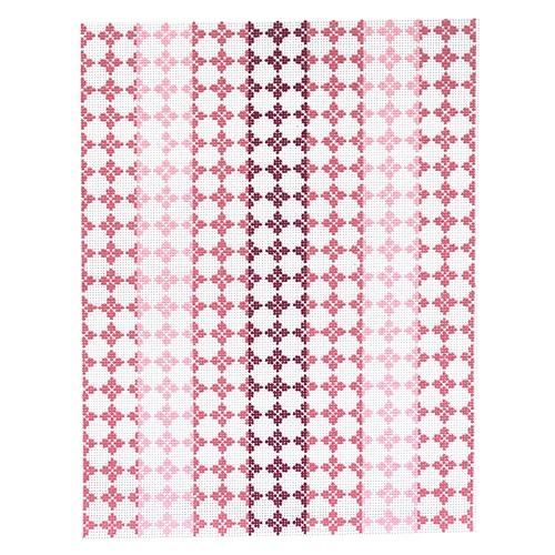 Pink Medallion Envelope Clutch Painted Canvas Anne Fisher Needlepoint LLC - 1
