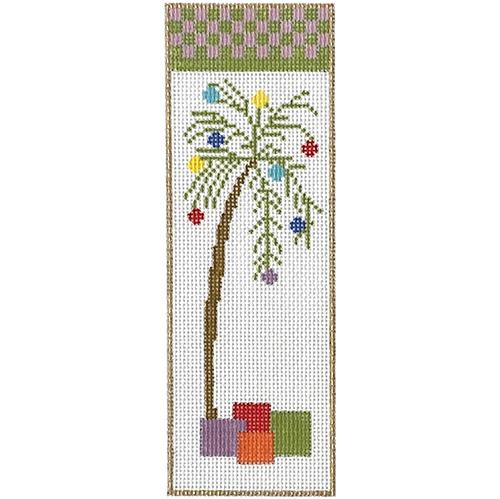 Pink Palm with Stitch Guide Painted Canvas The Princess & Me