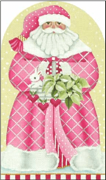 Pink Santa Dome Painted Canvas Melissa Shirley Designs - 1
