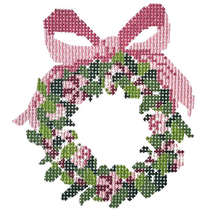 Pink Wreath with Candy Painted Canvas KCN Designers - 1