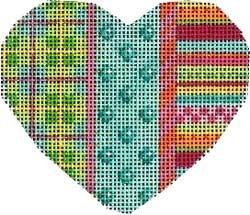 Plaid / Coin Dot / Stripes Heart Painted Canvas Associated Talents