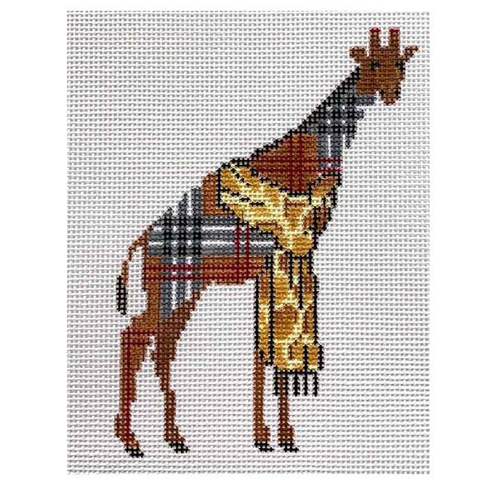 Plaid Giraffe Spotted Painted Canvas All About Stitching/The Collection Design - 1