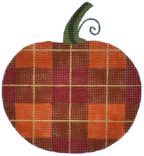 Plaid Pumpkin Painted Canvas Melissa Shirley Designs - 1