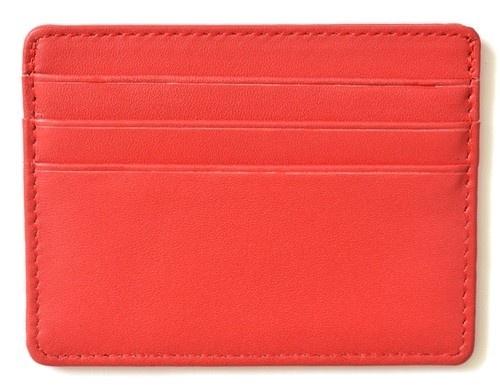Planet Earth - Credit Card Holder - Red Leather Goods Planet Earth Leather