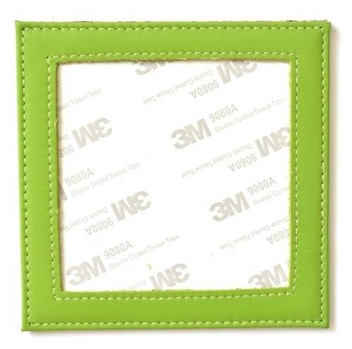 Planet Earth - Set of 4 Coasters - Green Leather Goods Planet Earth Leather