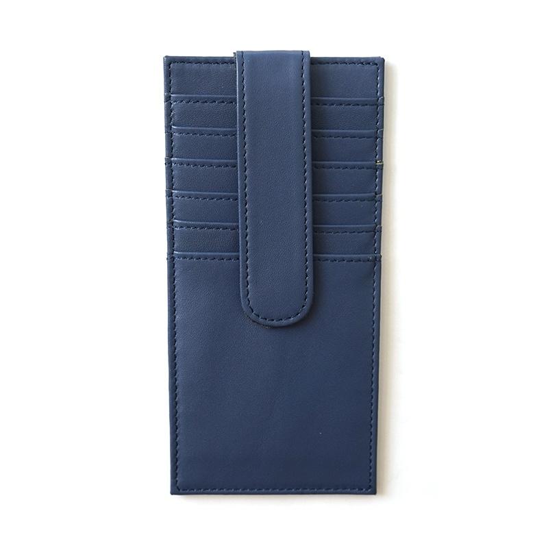 Planet Earth - Women's Credit Card Holder - Blue Leather Goods Planet Earth Leather