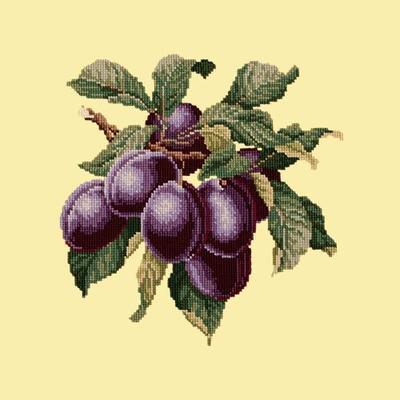 Plums Needlepoint Kit Kits Elizabeth Bradley Design Butter Yellow - 3