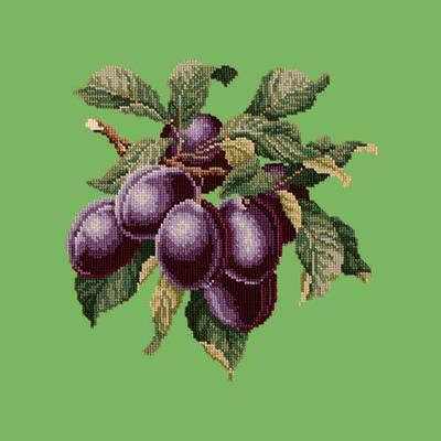 Plums Needlepoint Kit Kits Elizabeth Bradley Design Grass Green - 5