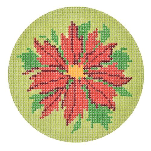 Poinsettia / Red Painted Canvas Lee's Needle Art Inc. - 1