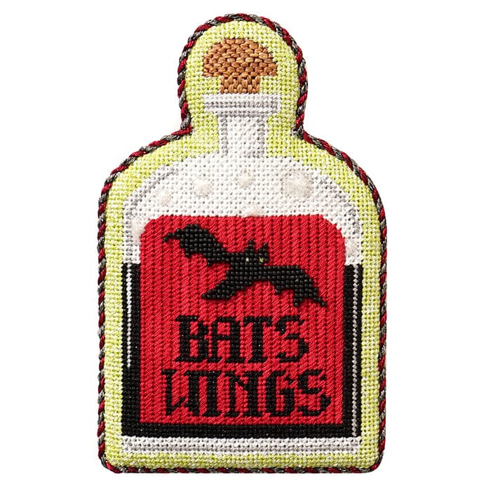 Poison Bottle Bats Wings with Stitch Guide Painted Canvas Kirk & Bradley