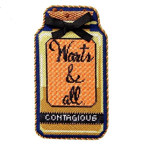 Poison Bottle   Warts & All with Stitch Guide Painted Canvas Kirk & Bradley