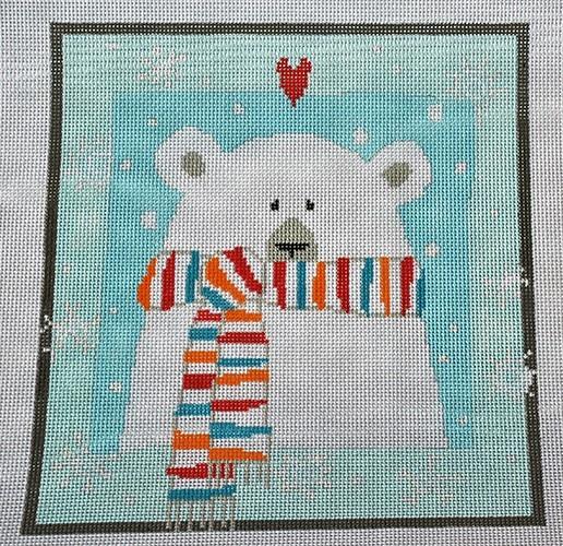 Polar Bear Scarf Painted Canvas Pippin - 1