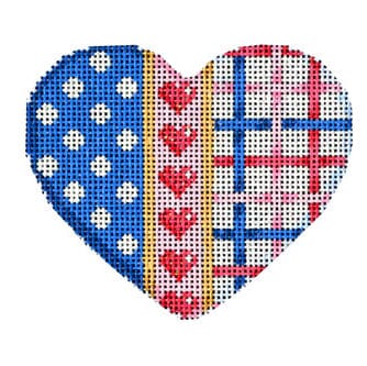 Polka dots/Hearts/Lattice Heart Painted Canvas Associated Talents - 1