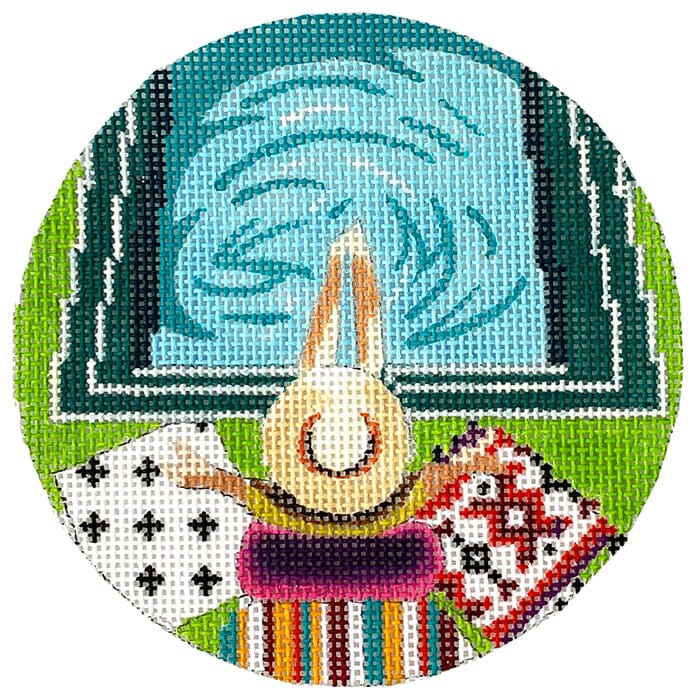 Pool Edge Round Painted Canvas Colors of Praise - 1