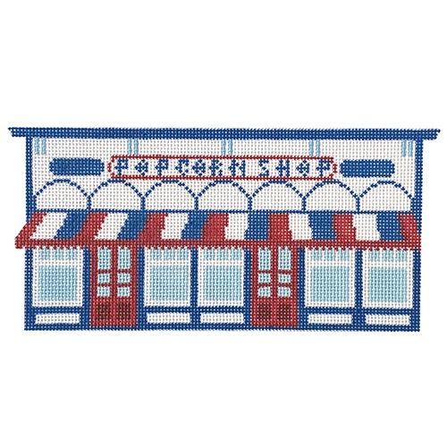 Popcorn Shop Painted Canvas Blue Ridge Stitchery